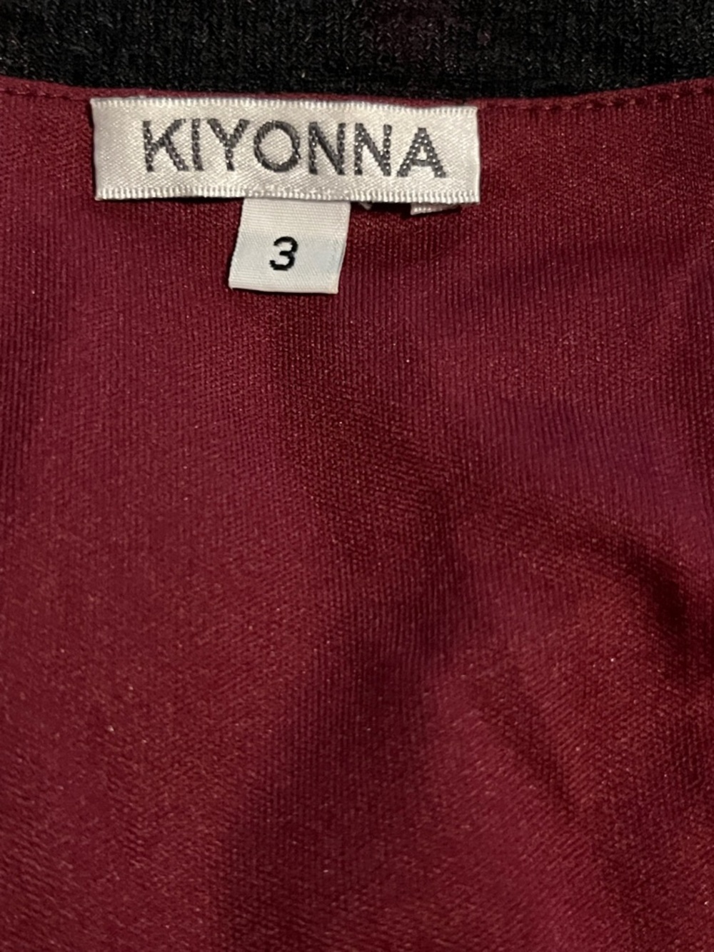 Kiyonna Burgundy Midi Dress with Black Lace Overlay - Picture 4 of 4